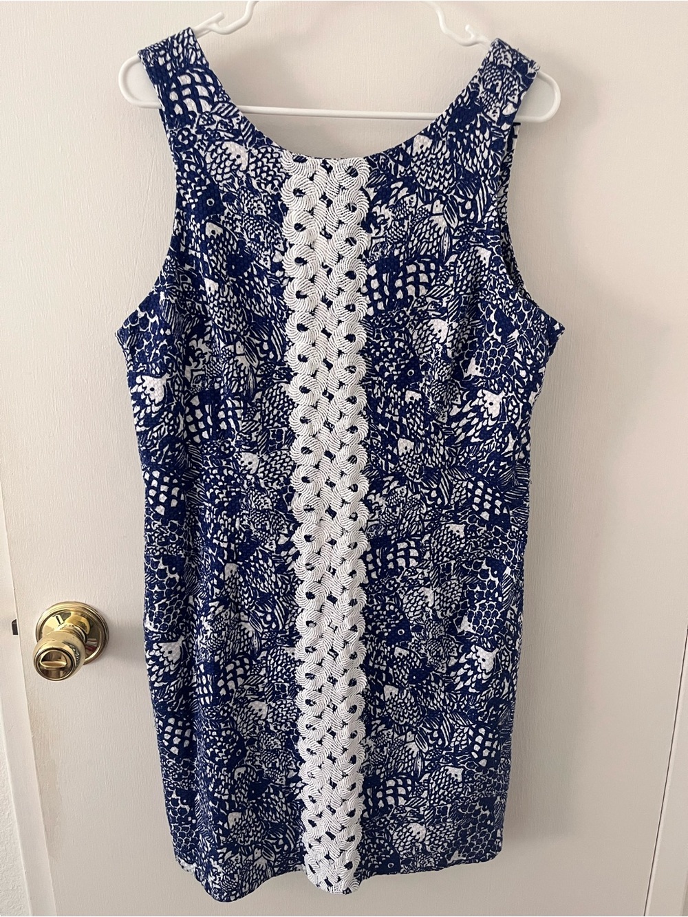 Lilly Pulitzer X Target Collab Royal Blue Patterned Shift Dress Plus Size 16